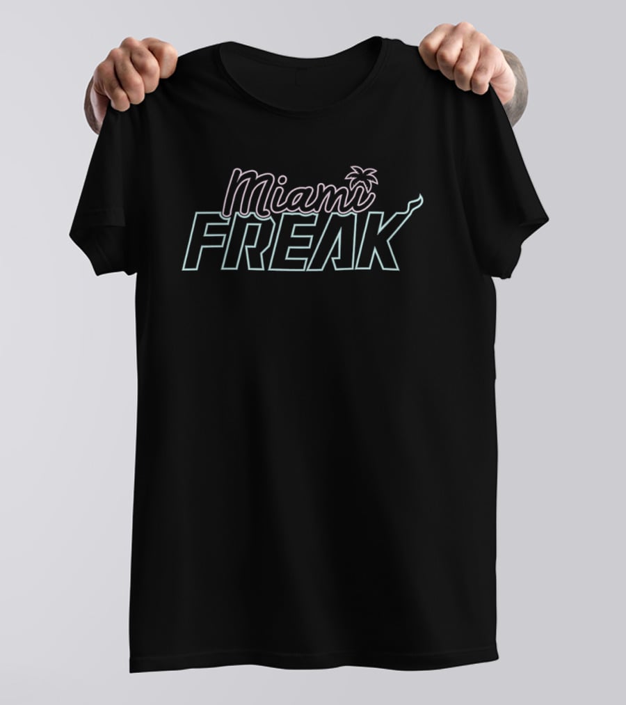 Miami Freak Neon Palm Tree Vibes T-Shirt