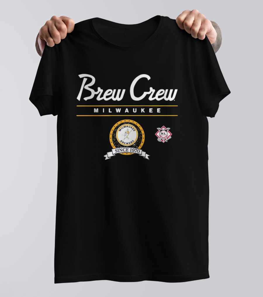 Brew Crew Milwaukee Brewers Since 1970 MLB N.L. Champion T-Shirt