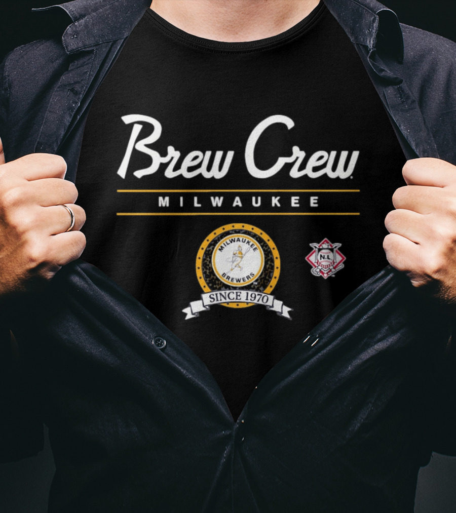 Brew Crew Milwaukee Brewers Since 1970 MLB N.L. Champion T-Shirt