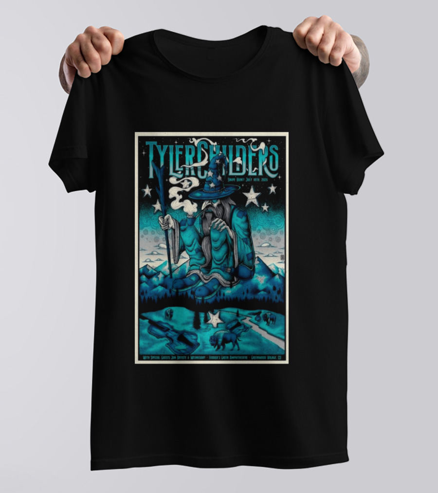 Tyler Childers Snipe Hunt July 18th 2026 Fiddler's Green Amphitheatre Greenwood Village CO T-Shirt