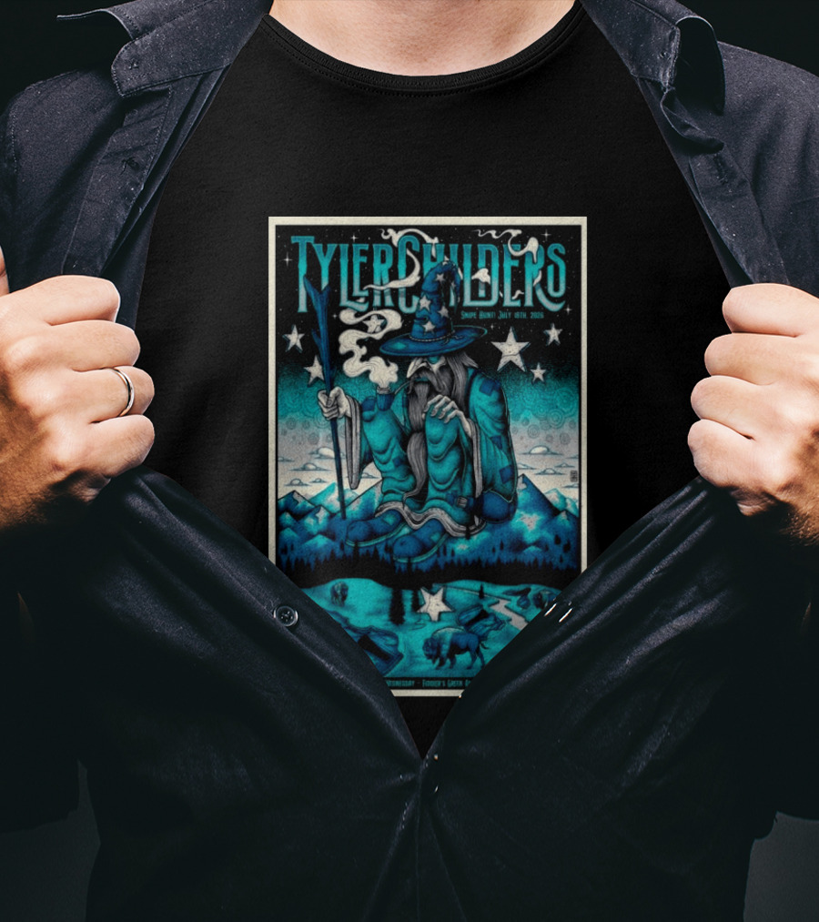 Tyler Childers Snipe Hunt July 18th 2026 Fiddler's Green Amphitheatre Greenwood Village CO T-Shirt