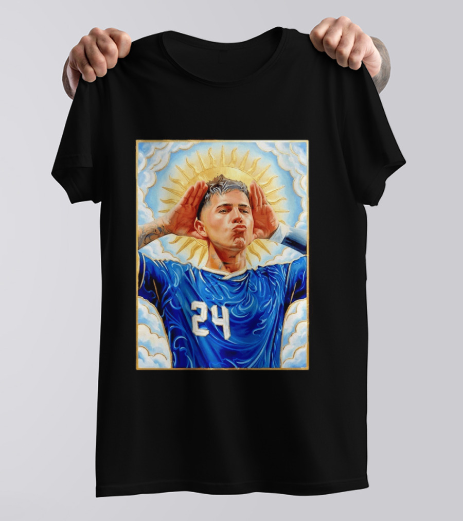 Enzo Fernández 24 Argentina Sun Of May Hands To Ears Gesture T-Shirt