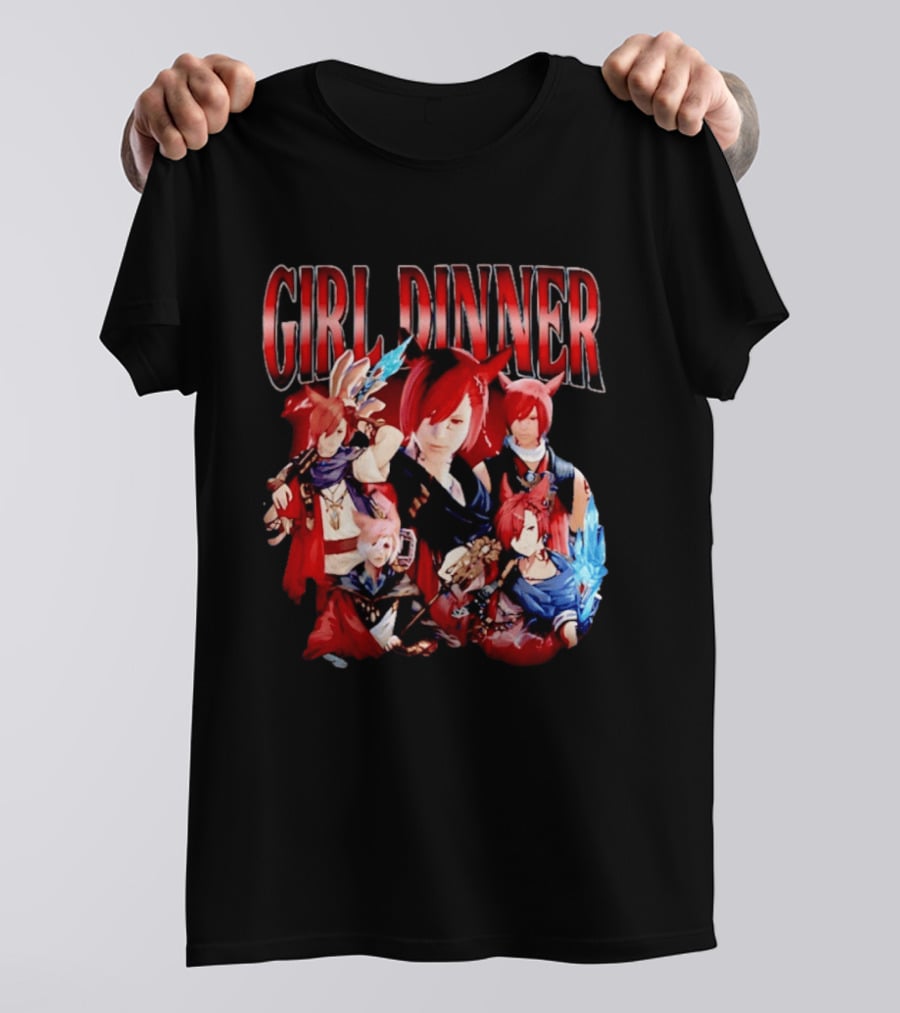 Girl Dinner Anime Character Compilation T-Shirt