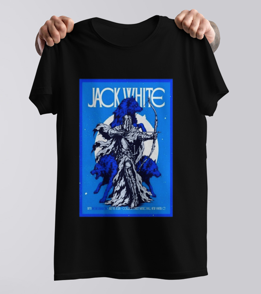 Jack White Concert July 18 2026 College Street Music Hall New Haven CT Event With Wolves And Archer T-Shirt