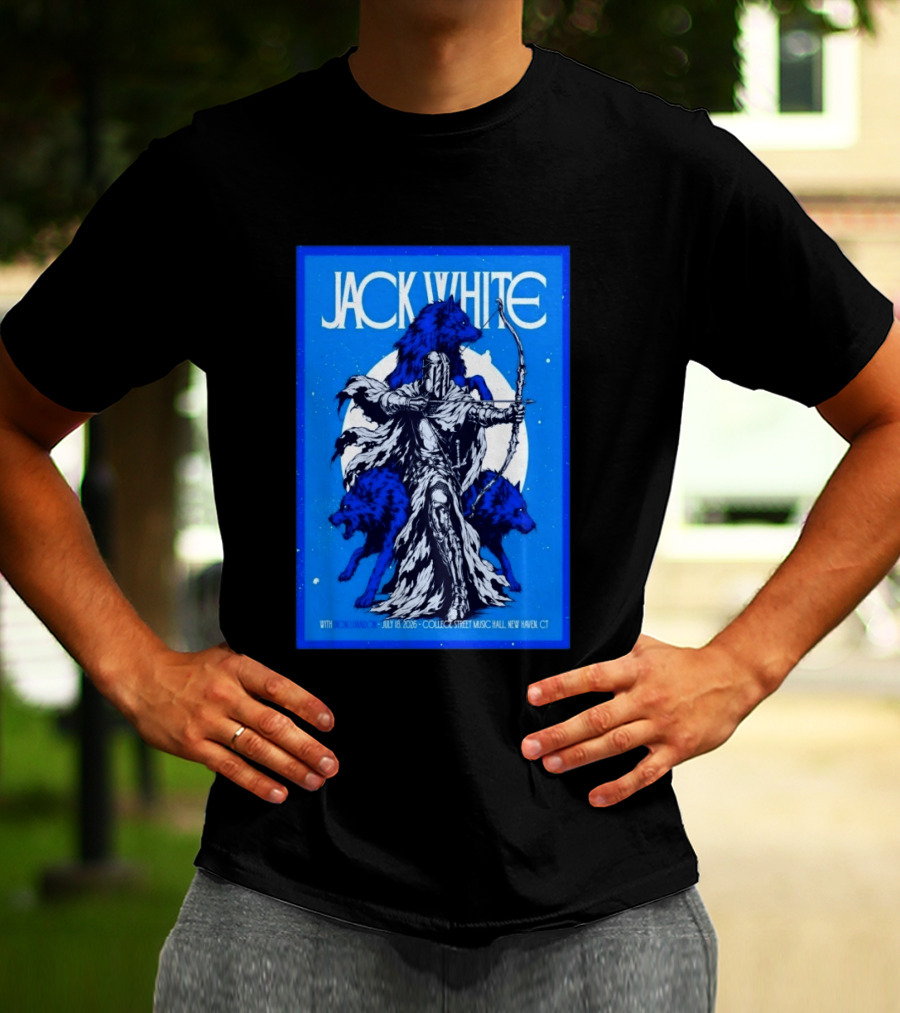 Jack White Concert July 18 2026 College Street Music Hall New Haven CT Event With Wolves And Archer T-Shirt