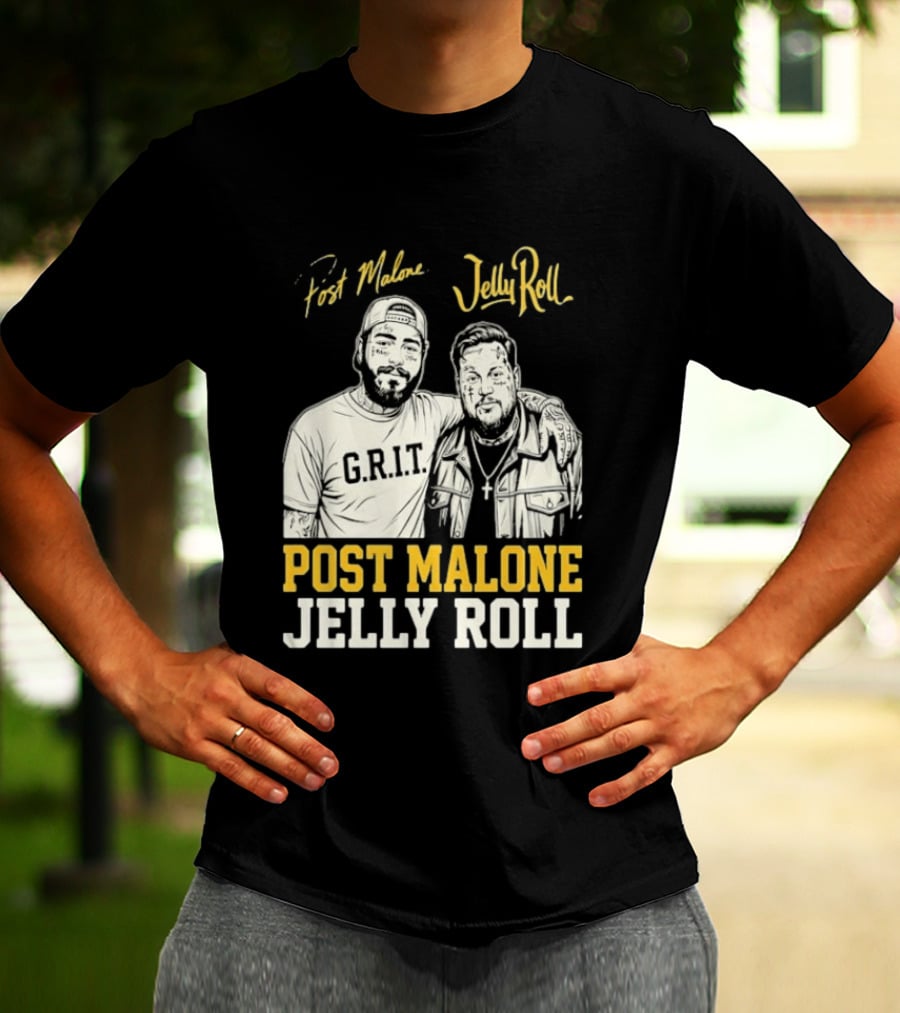 Post Malone Jelly Roll G.R.I.T Collaboration T-Shirt