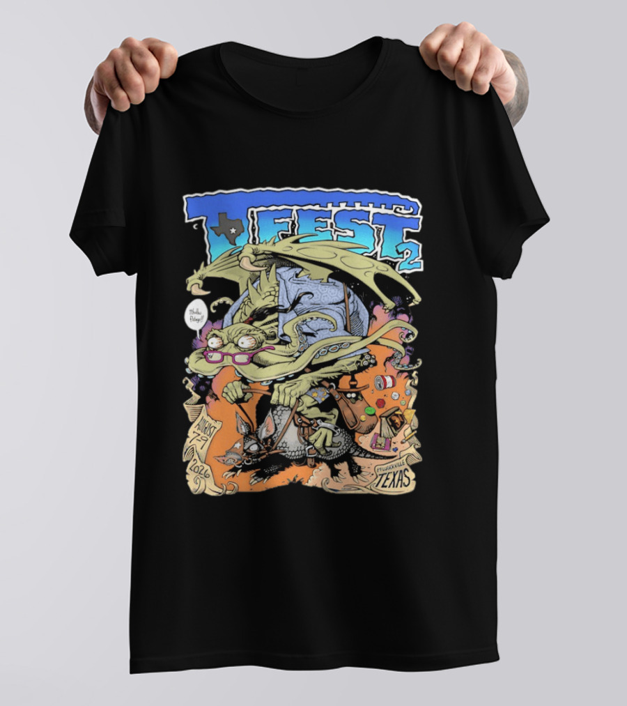 T Fest 2 Cthulhu Armadillo August 29 2026 Pflugerville Texas T-Shirt