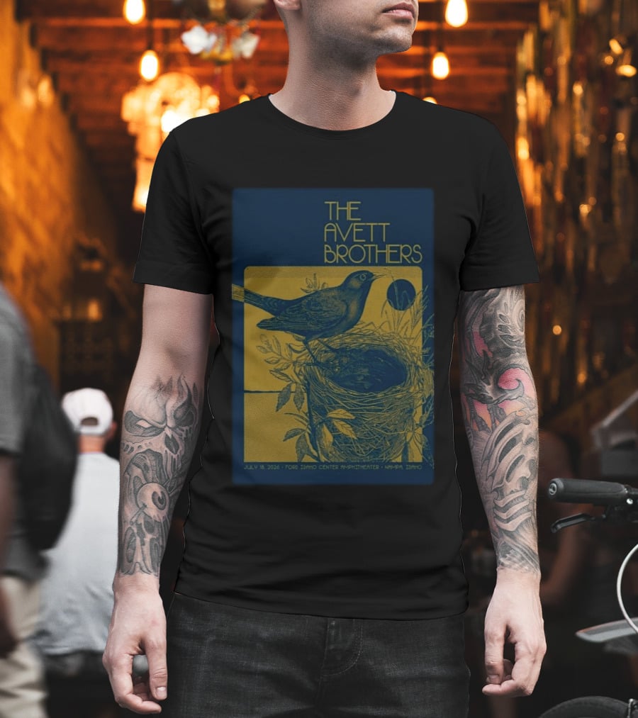 The Avett Brothers July 18 2026 Ford Idaho Center Amphitheater Nampa ID Bird And Nest T-Shirt
