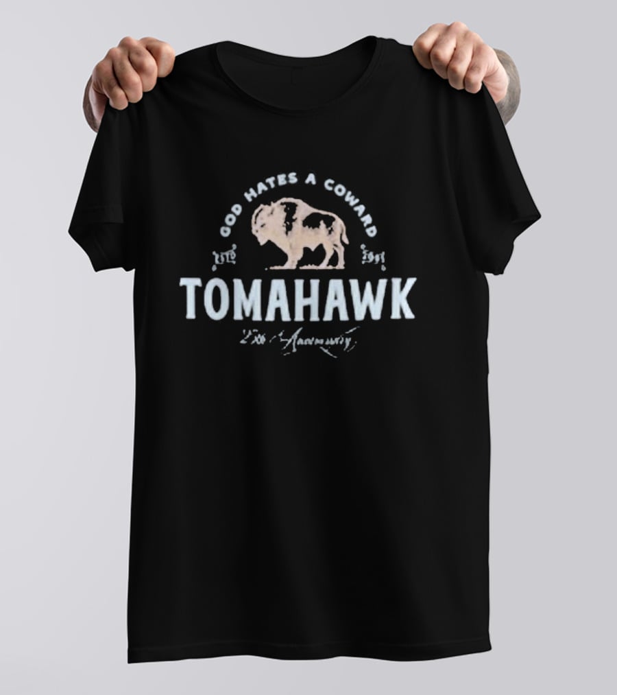 Tomahawk US Tour 2026 God Hates A Coward 25th Anniversary Buffalo T-Shirt