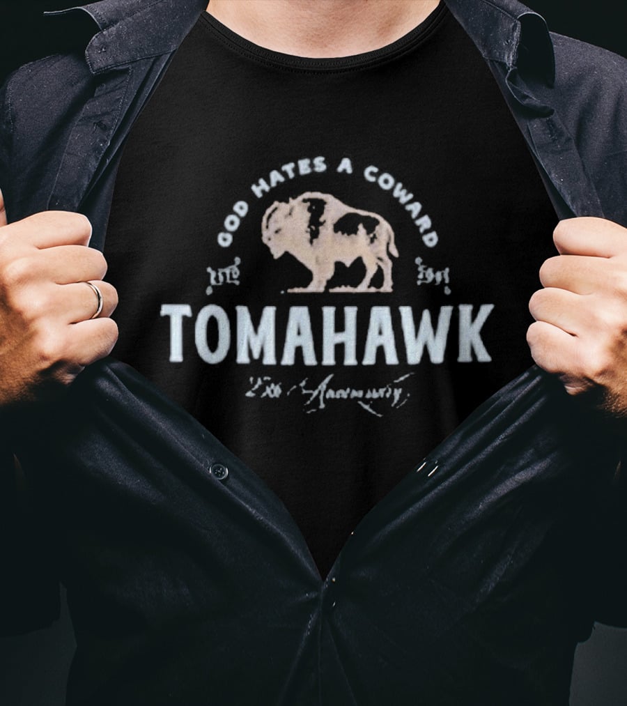 Tomahawk US Tour 2026 God Hates A Coward 25th Anniversary Buffalo T-Shirt