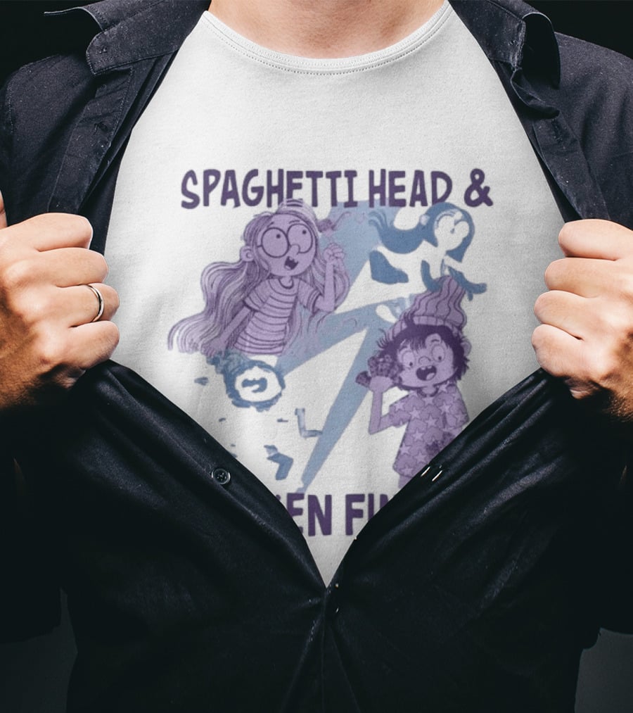 Spaghetti Head And Chicken Fingers Fun Cartoon Characters Adventure T-Shirt