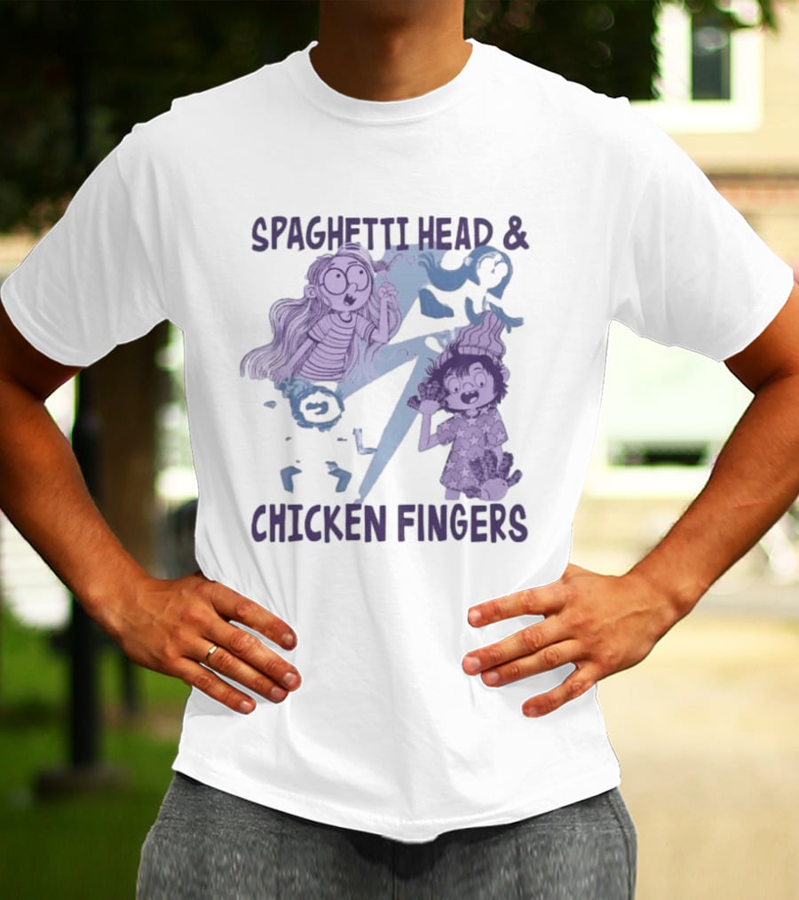 Spaghetti Head And Chicken Fingers Fun Cartoon Characters Adventure T-Shirt