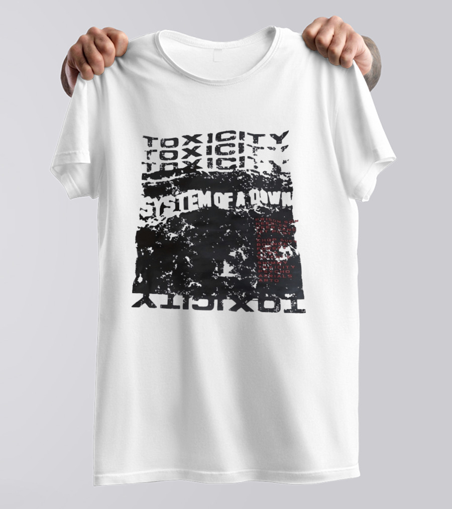 System Of A Down Toxicity Album Tracklist Prison Song Needles Deer Dance Chop Suey Bounce Forest Aerials Arto T-Shirt