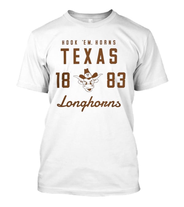 Hook 'em Horns Texas Longhorns 1883 College Football T-Shirt
