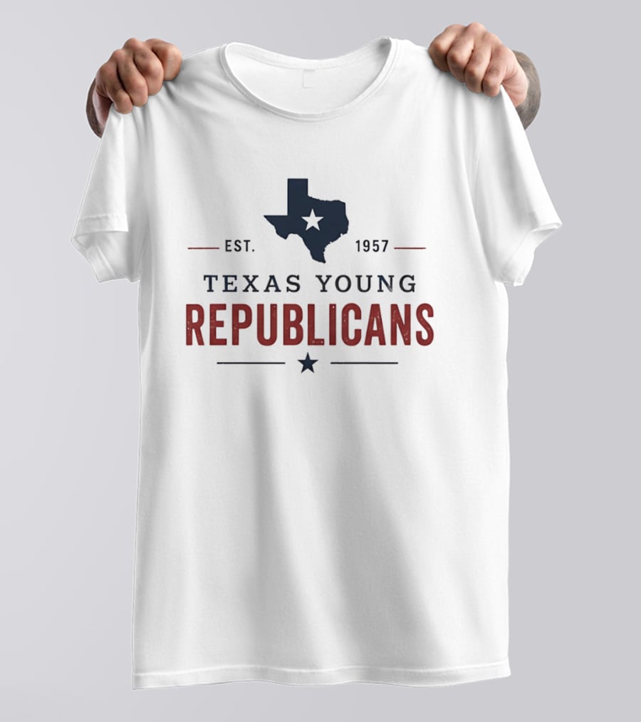 Texas Young Republicans Est 1957 Texas Map Republican Party T-Shirt
