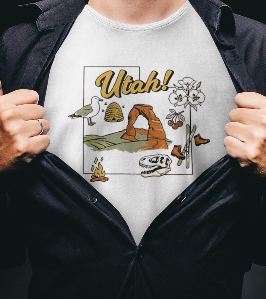 Utah State Collage Delicate Arch Beehive Nature T-Shirt