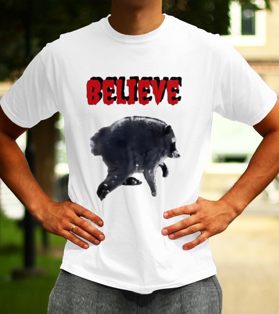 Jimothy Club Believe Raccoon T-Shirt