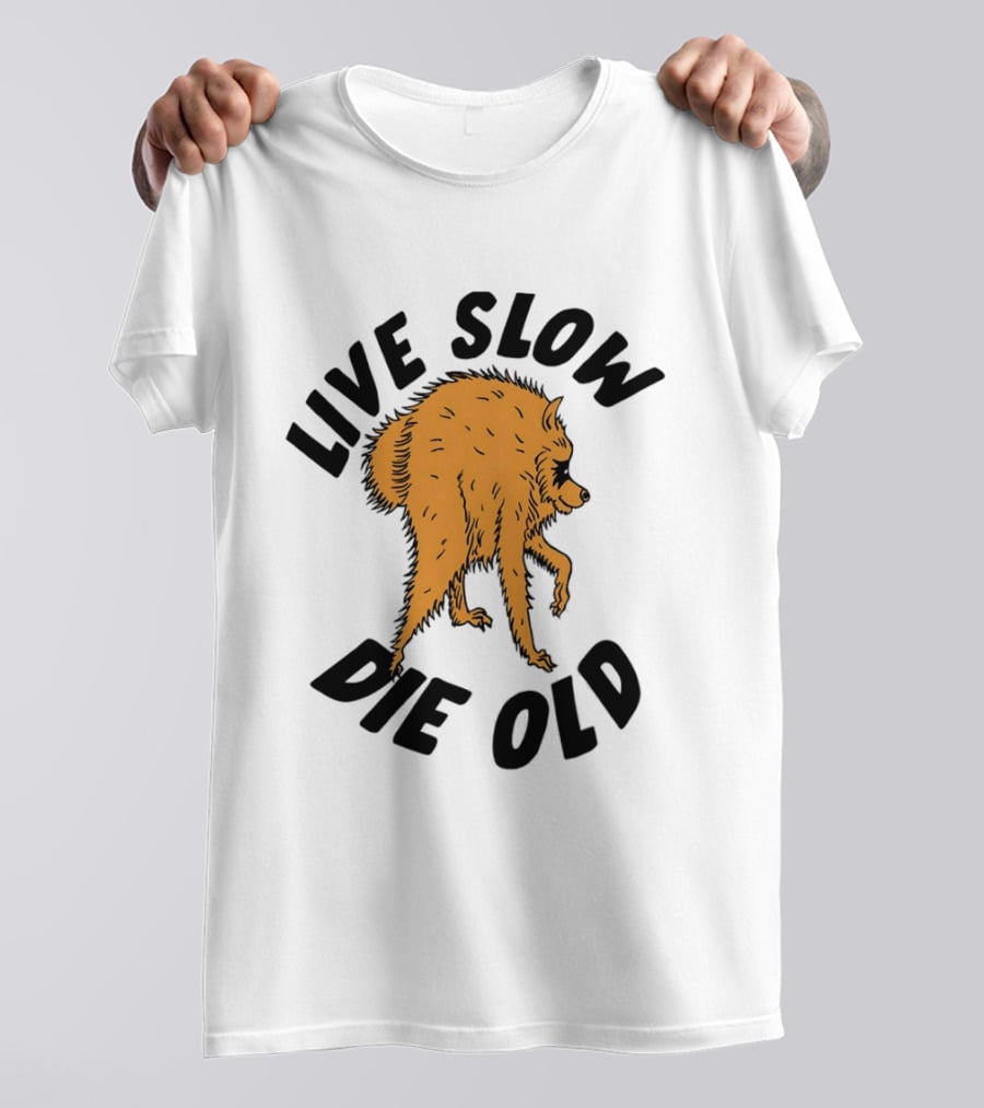Live Slow Die Old Wolf T-Shirt