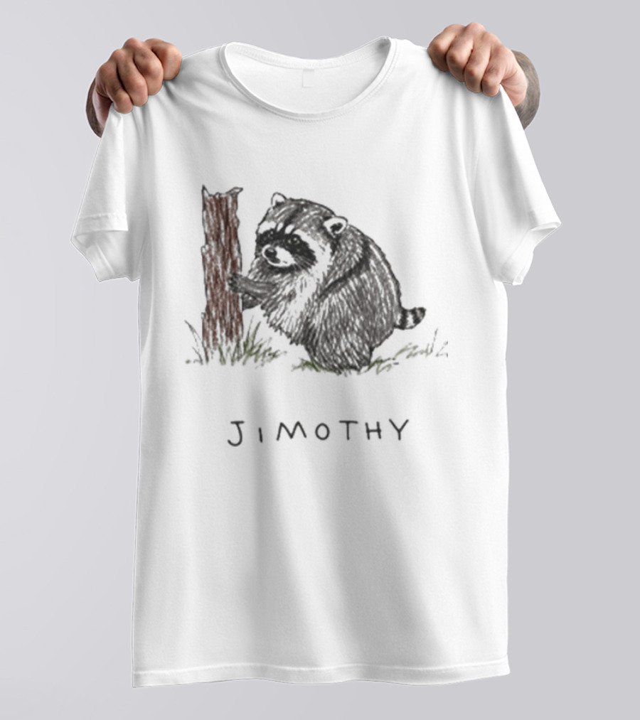 Jimothy Raccoon Sketch By Tree T-Shirt