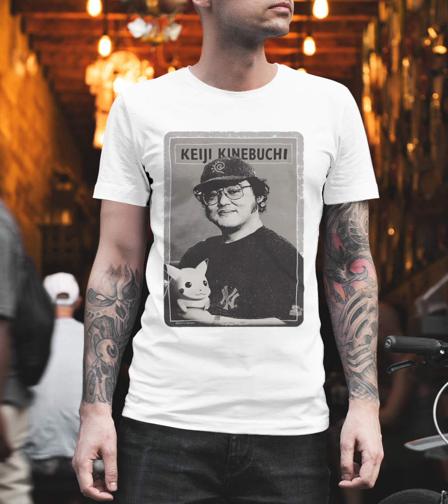 KEIJI KINEBUCHI Memorial 1956 2002 Pikachu NY Yankees Hat T-Shirt