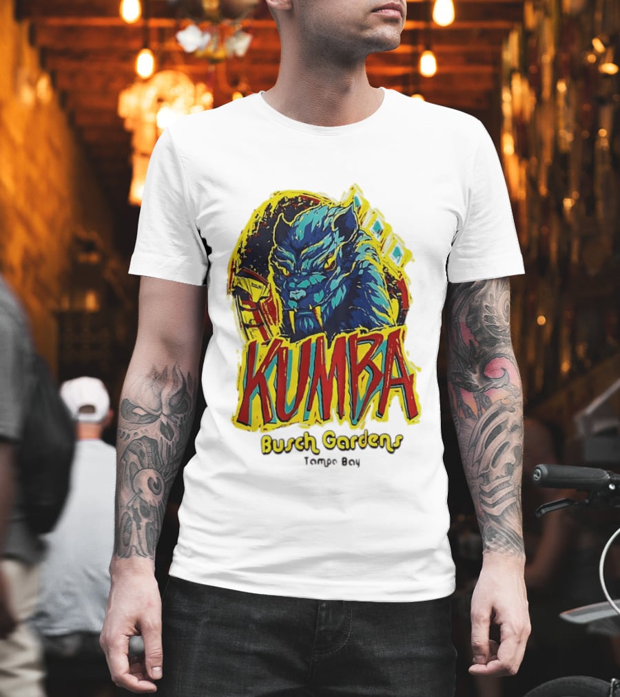 Kumba Busch Gardens Tampa Bay Roller Design With Fierce Beast T-Shirt