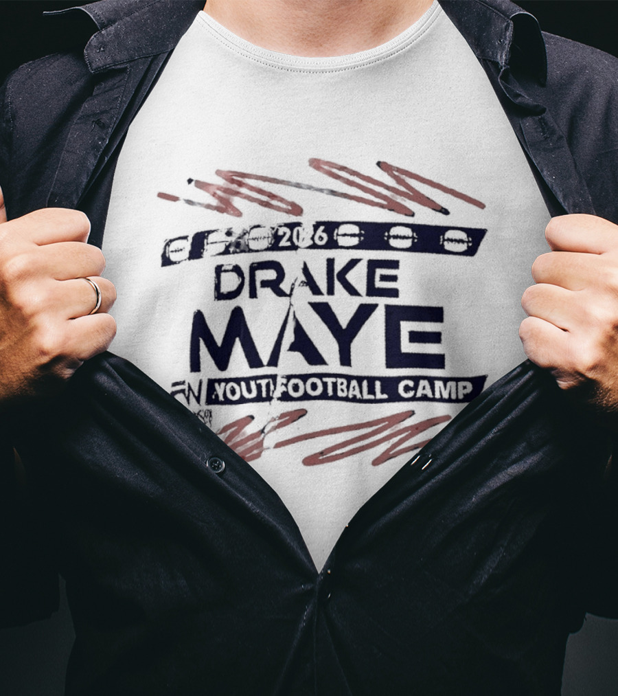 New England Patriots Drake Maye Youth Football Camp 2026 Auburn High School T-Shirt