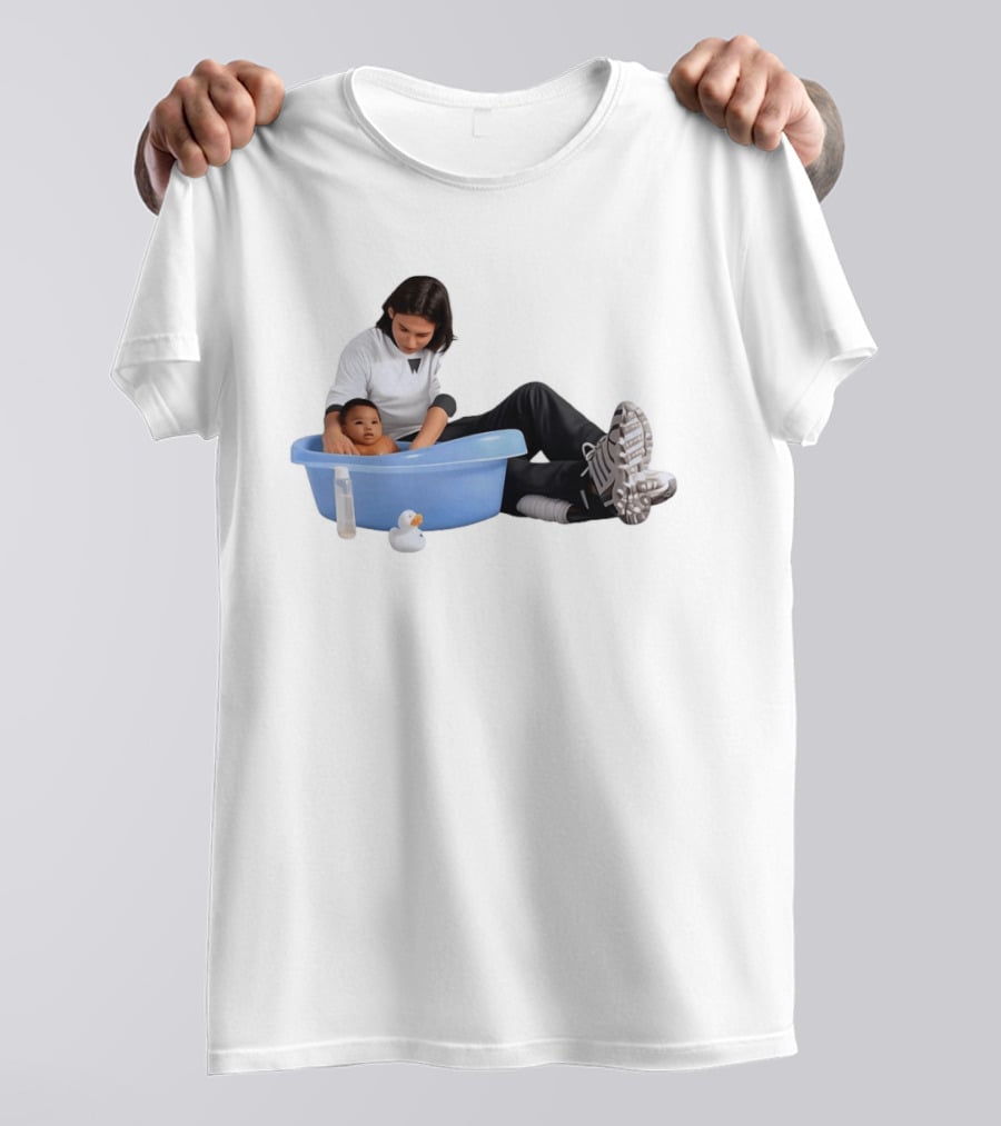 Parent Bathing Baby Blue Tub Care Essentials T-Shirt