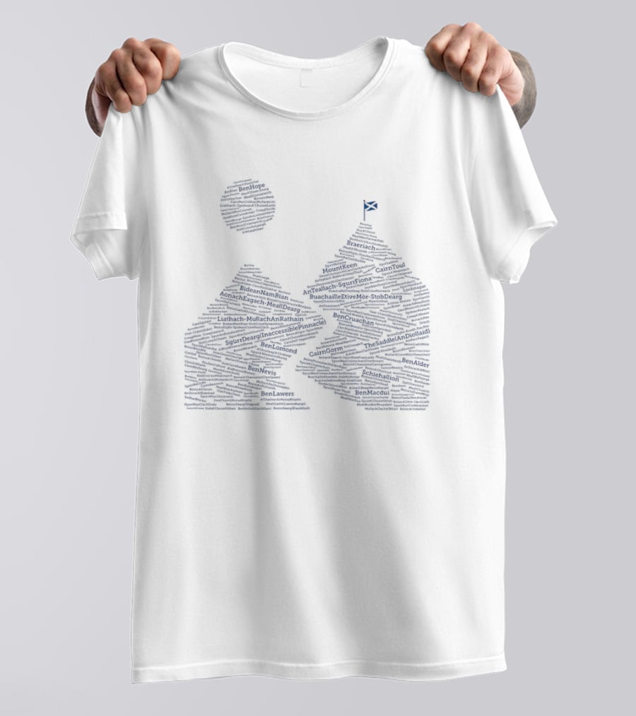 Mountain Adventure Summit With Flag Geometry T-Shirt