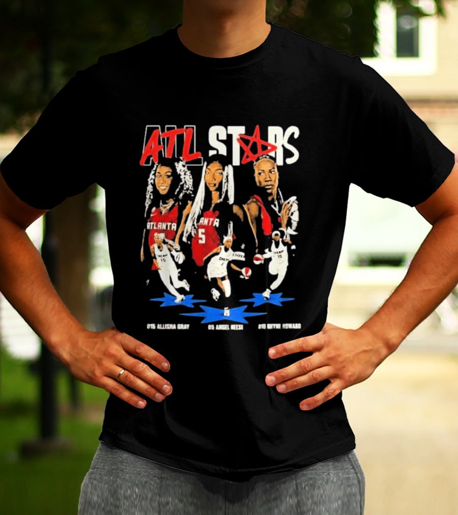 ATL All Stars Allisha Gray Angel Reese Rhyne Howard Atlanta Dream 2026 T-Shirt