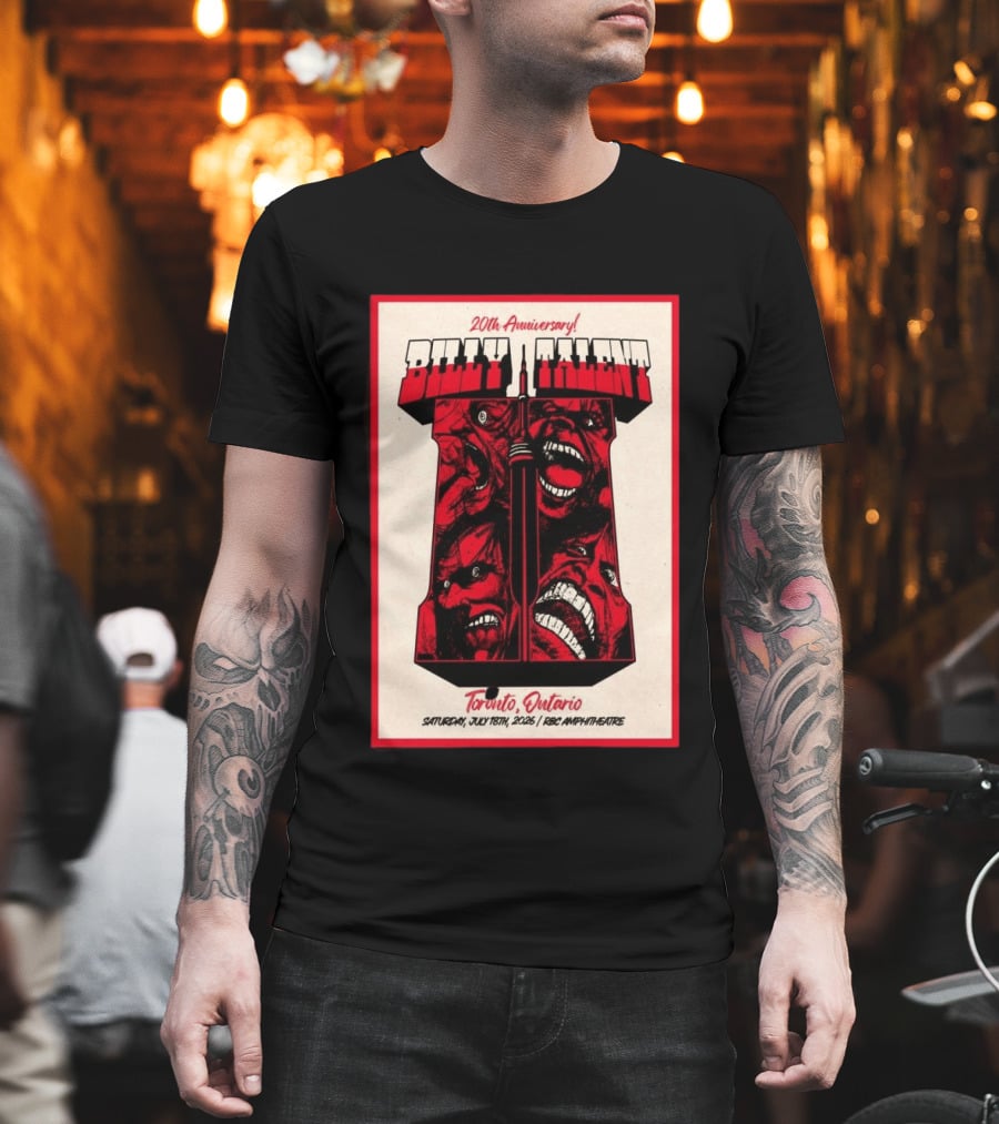 Billy Talent 20th Anniversary Toronto Ontario July 18 2026 T-Shirt