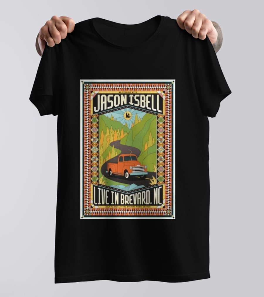 An Evening With Jason Isbell Live In Brevard NC July 19 2026 Brevard Music Center Tour T-Shirt