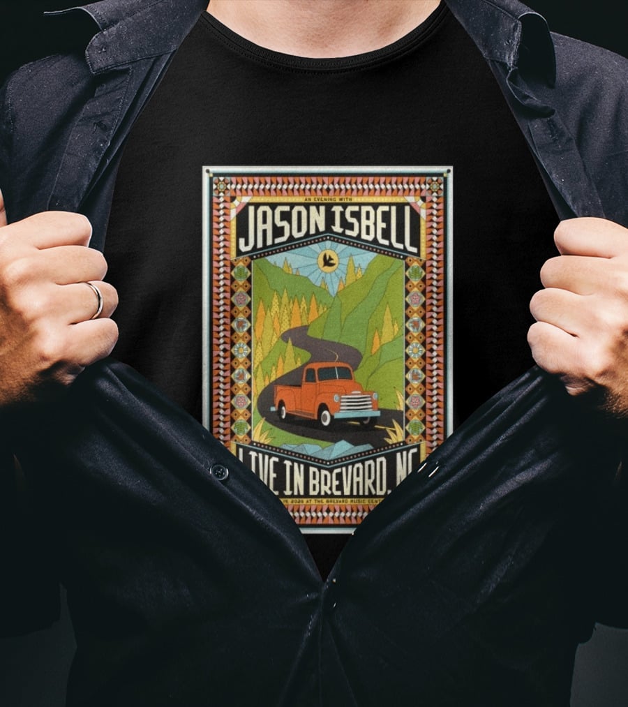 An Evening With Jason Isbell Live In Brevard NC July 19 2026 Brevard Music Center Tour T-Shirt