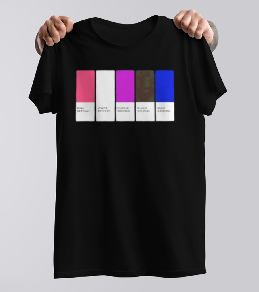 Pink #FF79A2 White #FFFFFF Purple #BE18D6 Black #2C2C2C Blue #3358ED T-Shirt
