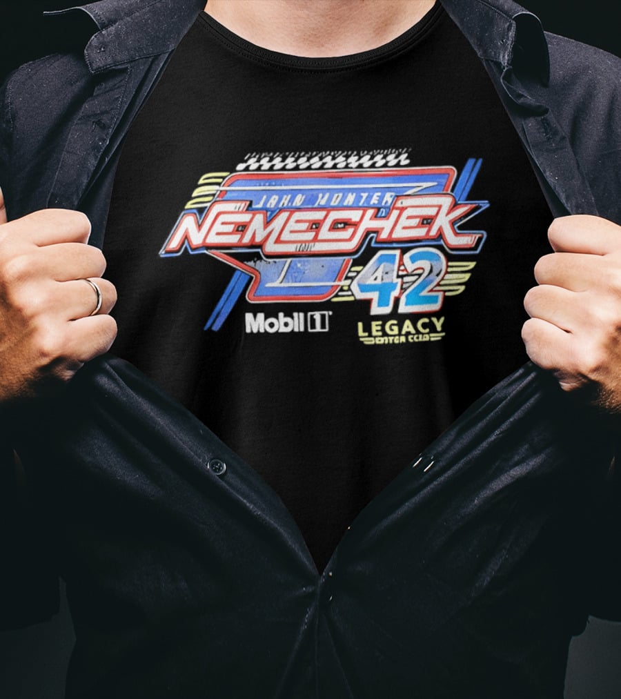 John Hunter Nemechek 42 Legacy Motor Club Mobil 1 Racing T-Shirt