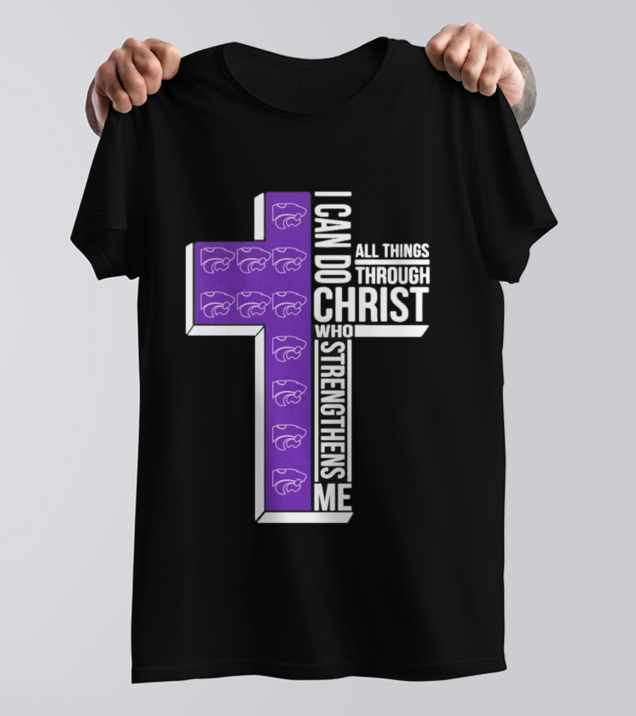 Kansas State Wildcats Faith Empowerment Through Christ Cross T-Shirt