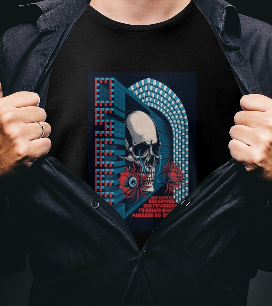 Osees Skull And Flowers August 26 29 2026 San Francisco Tour T-Shirt