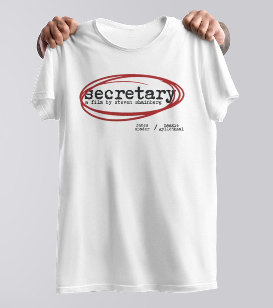 Secretary A Film By Steven Shainberg James Spader Maggie Gyllenhaal Red Circle T-Shirt