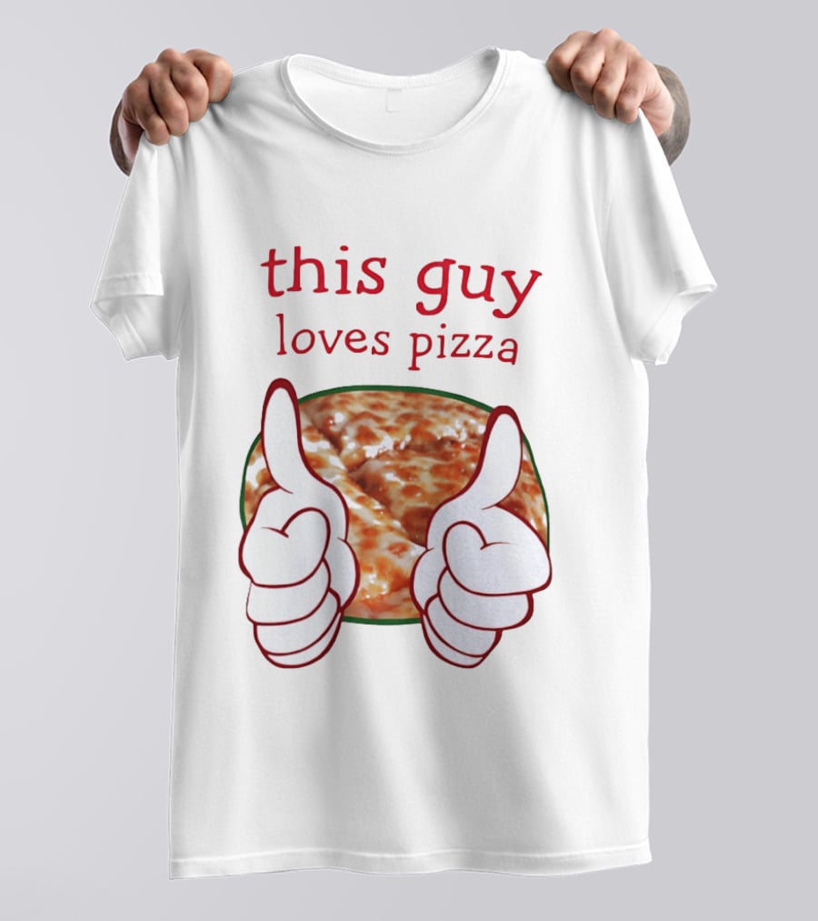 This Guy Loves Pizza Thumbs Up Food T-Shirt
