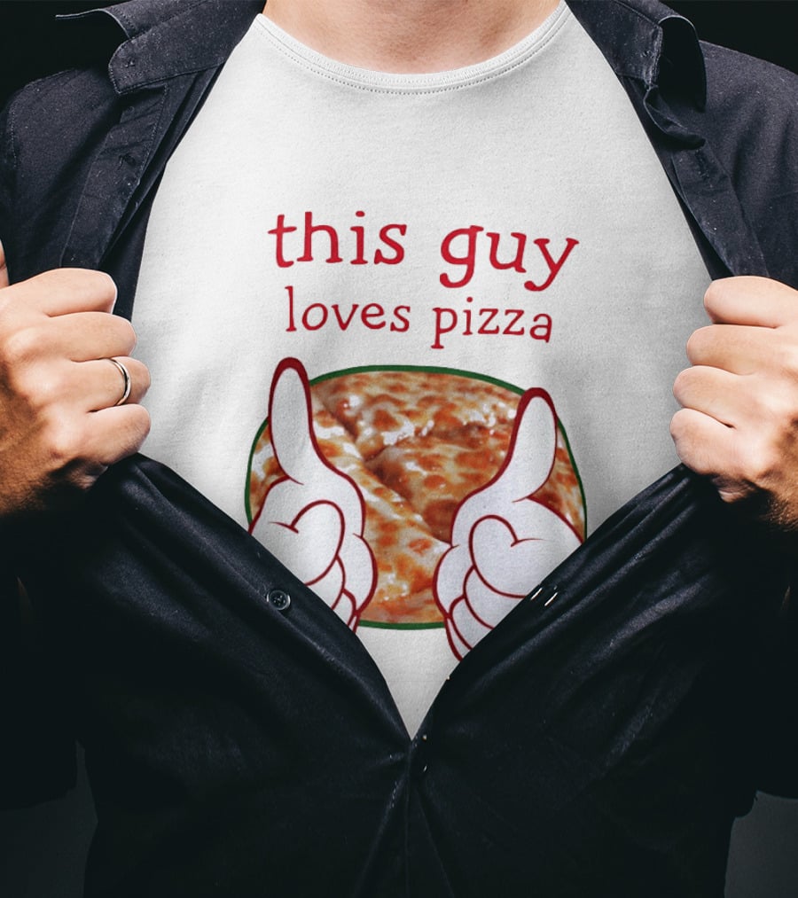 This Guy Loves Pizza Thumbs Up Food T-Shirt