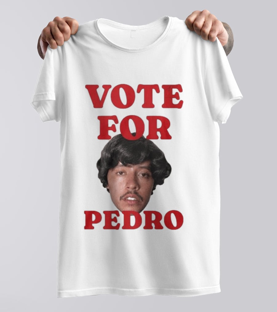 Vote For Pedro Distressed Vintage Style Iconic Headshot Retro Movie Reference T-Shirt