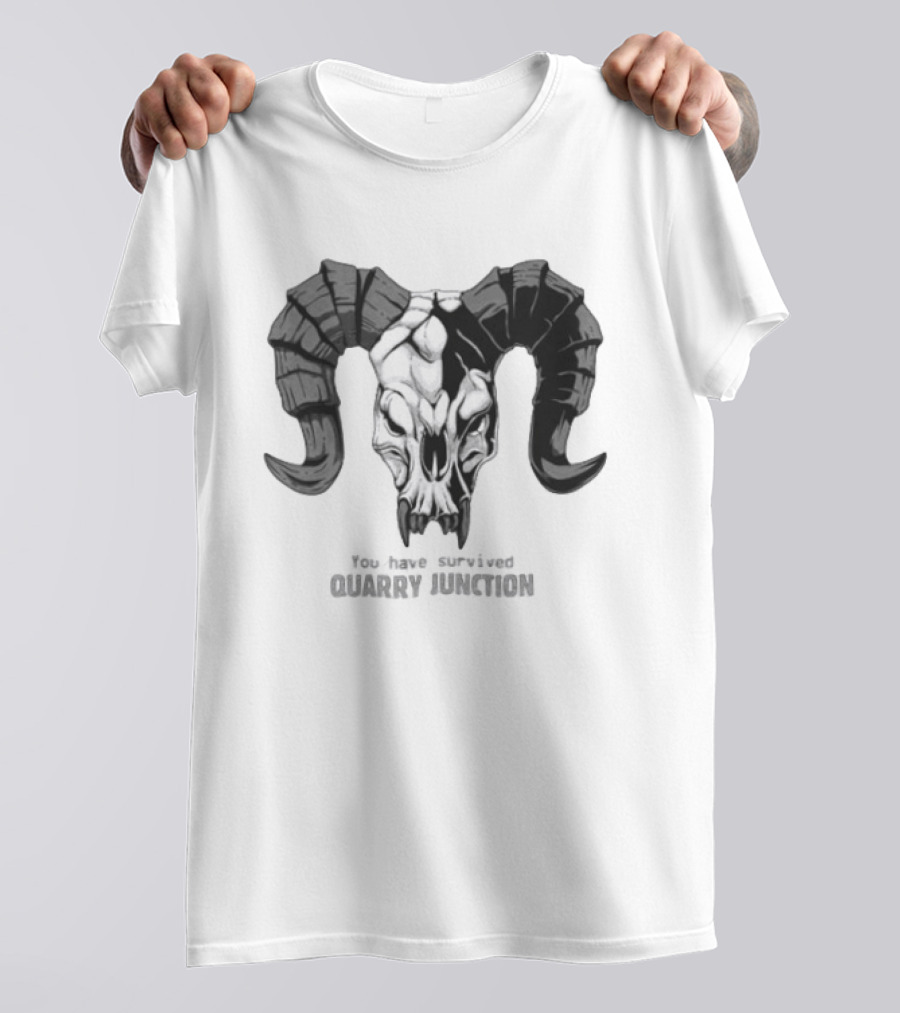 You Have Survived Quarry Junction Fallout Gaming Ram Skull T-Shirt