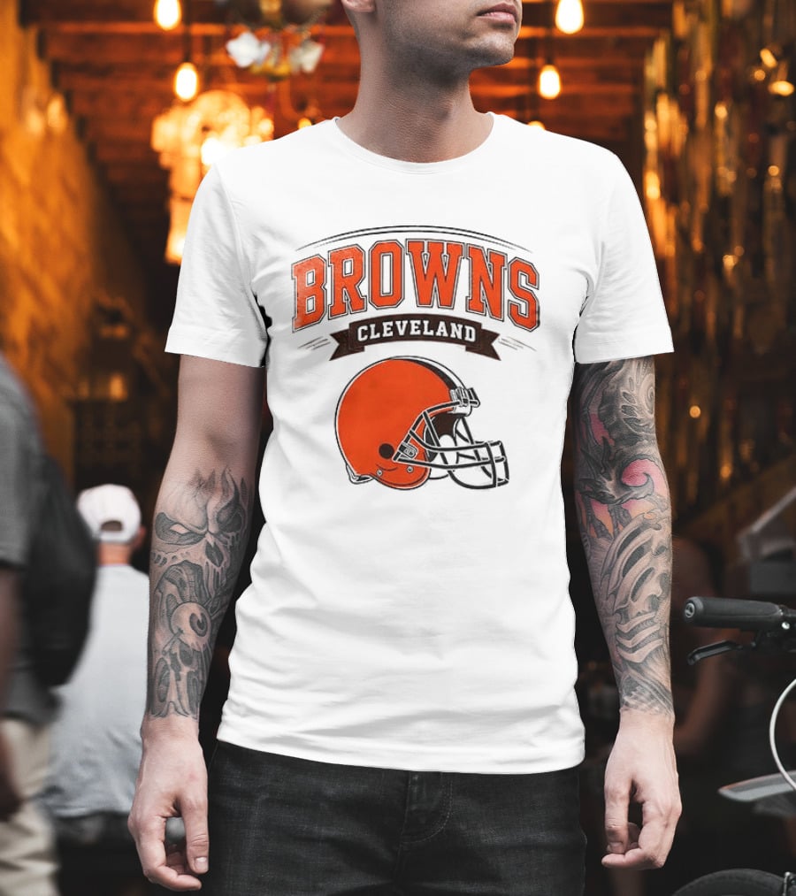 Cleveland Browns Ghostface Running Football Collaboration T-Shirt