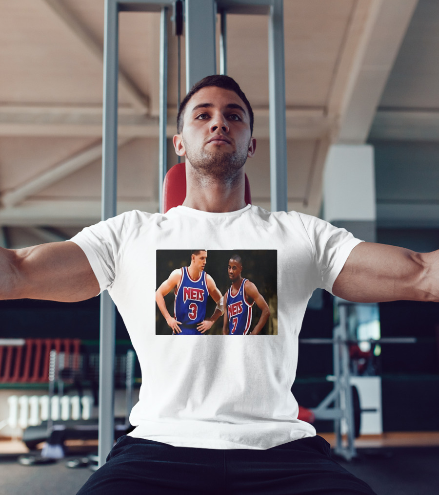 Drazen Petrovic Kenny Anderson New Jersey Nets 3 7 Blue Jerseys T-Shirt
