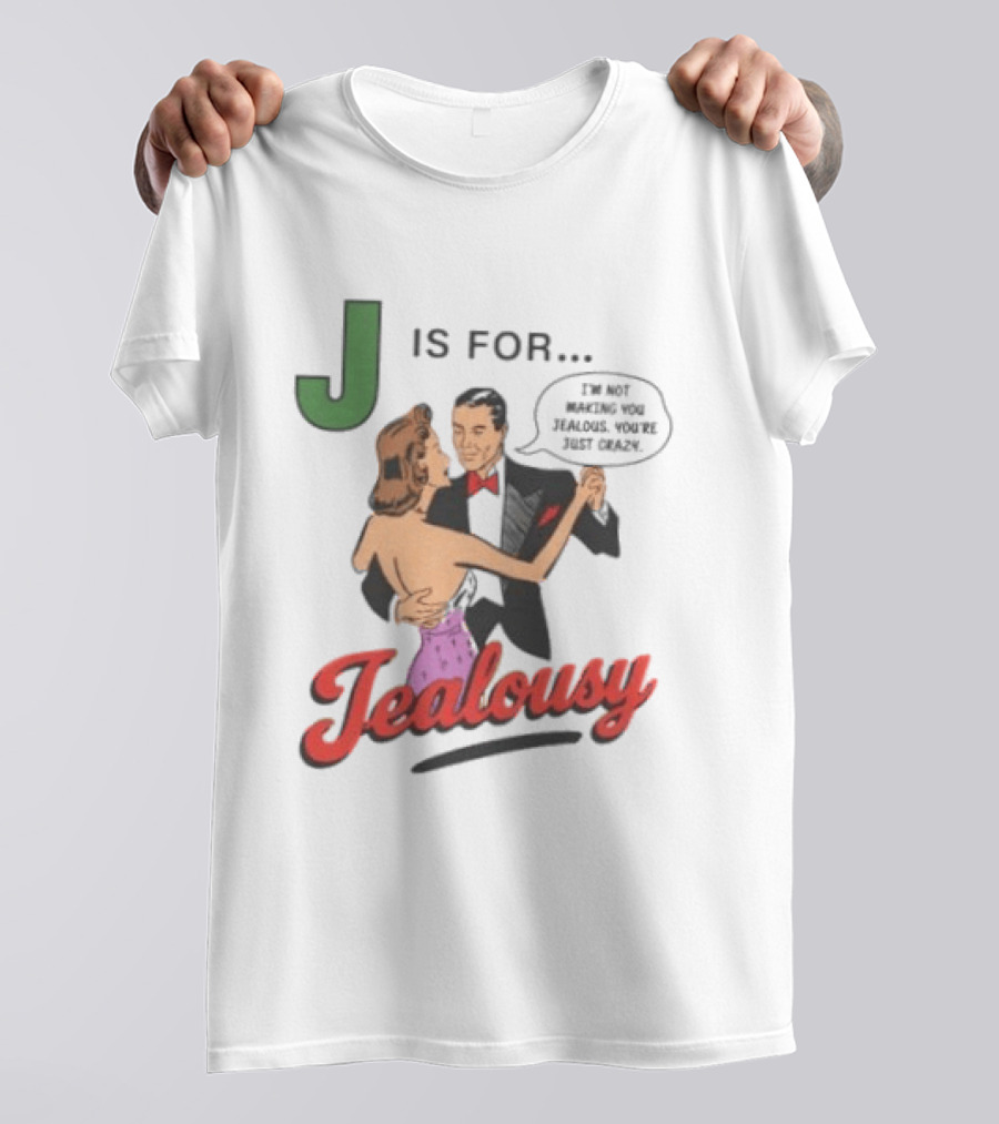 J Is For Jealousy Retro Dancing Couple Gaslighting T-Shirt