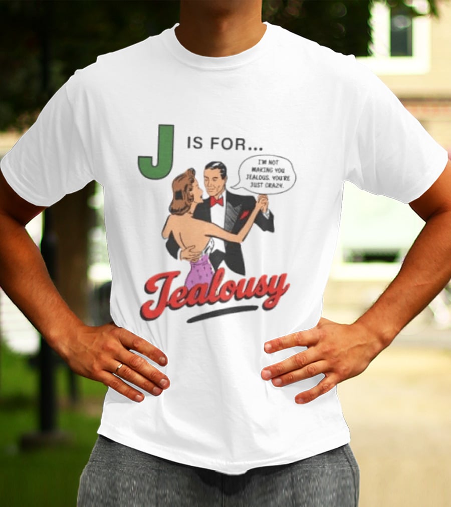 J Is For Jealousy Retro Dancing Couple Gaslighting T-Shirt