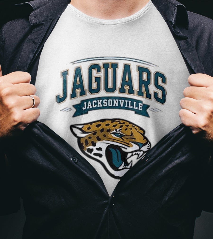 Jacksonville Jaguars Ghostface Running Football Sports Collaboration T-Shirt