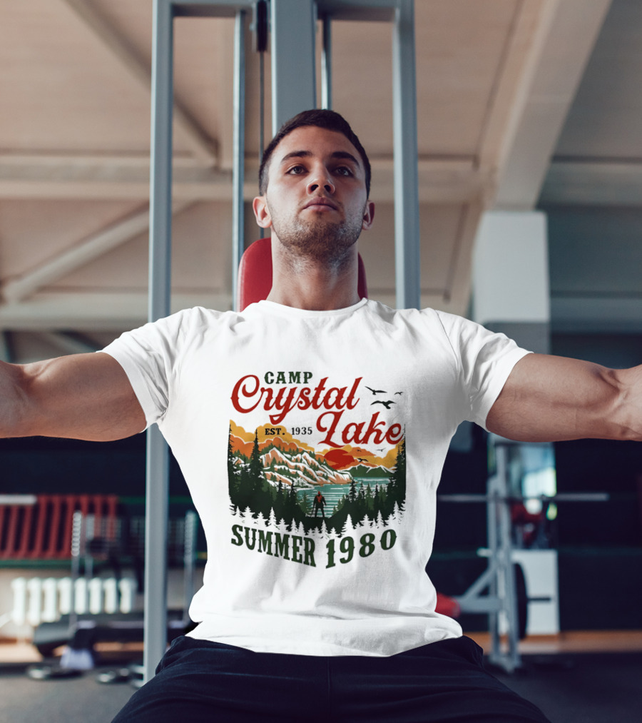 Camp Crystal Lake EST 1935 Summer 1980 Scenic Reflection T-Shirt