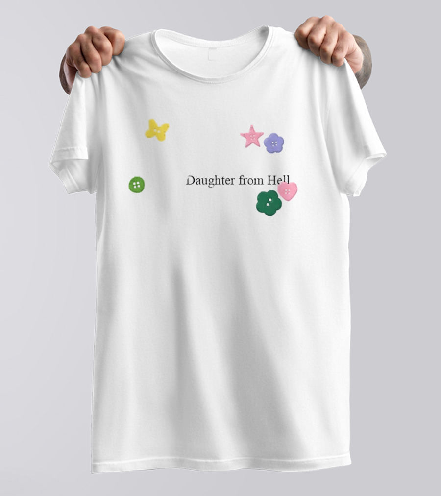 Gracie Abrams Daughter From Hell Buttons Butterfly Star Flower T-Shirt