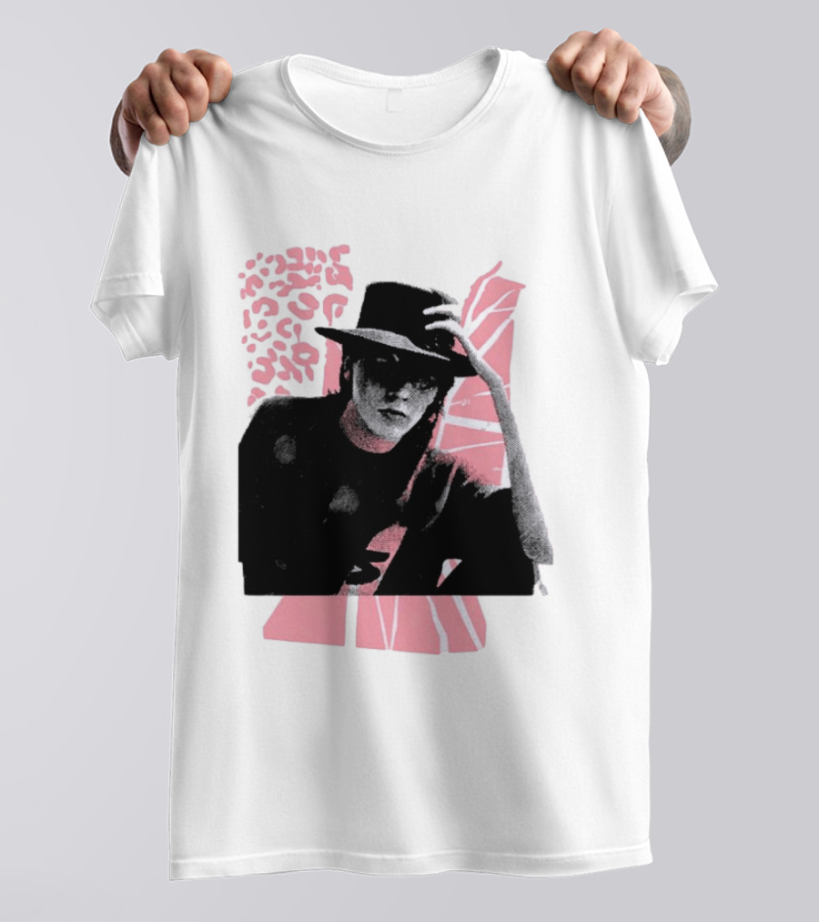 John Taylor Punk Masters Retro Style Hat And Femme Collage T-Shirt