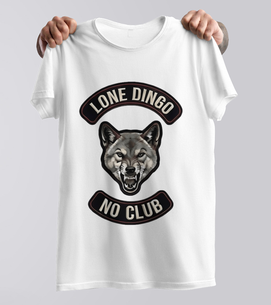 Lone Dingo No Club Wild Wolf Head T-Shirt